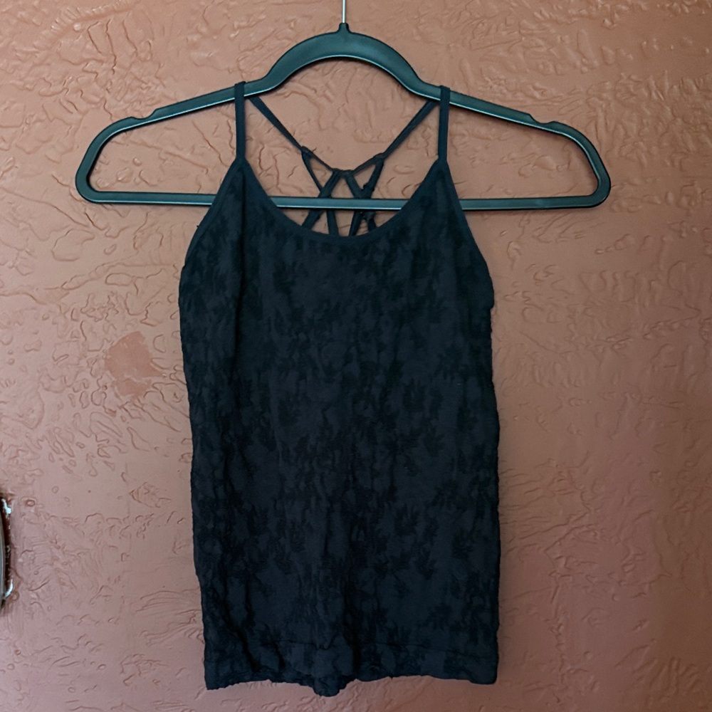 Anthropologie Black Textured Camisole